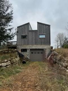 exterior space featuring a garage