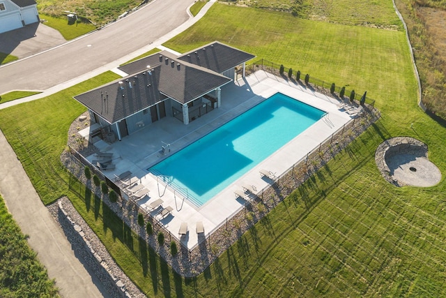 view of pool featuring a patio area