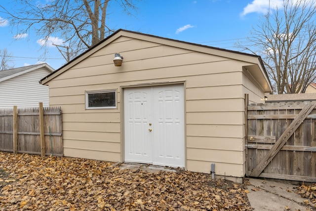 view of outbuilding