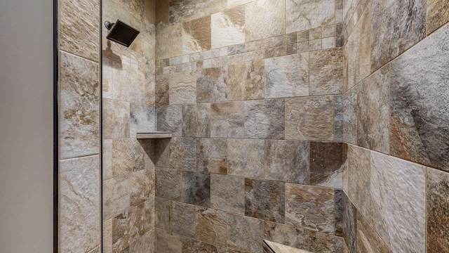 interior details featuring tiled shower