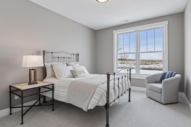 bedroom featuring carpet