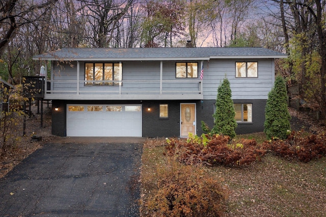 view of front of home featuring a garage