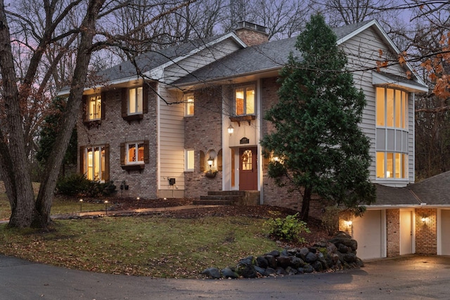 view of front of home featuring a garage