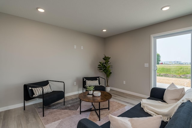 3104 Scotch Ln, Mankato, MN 56001 - living area featuring light wood-style flooring, baseboards, and recessed lighting