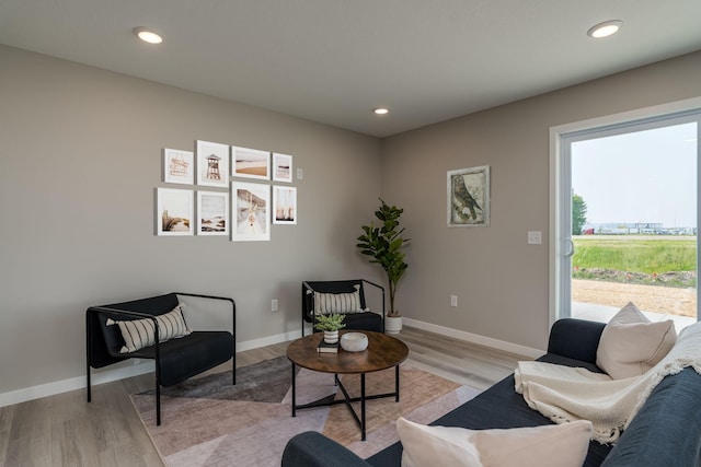 3104 Scotch Ln, Mankato, MN 56001 - sitting room with light wood-style flooring, baseboards, and recessed lighting