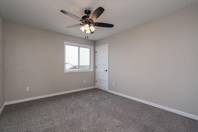 3104 Scotch Ln, Mankato, MN 56001 - carpeted spare room featuring a ceiling fan and baseboards