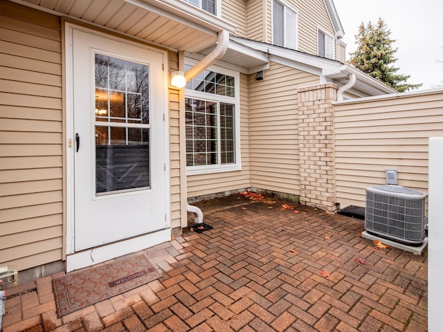 view of patio / terrace featuring central AC unit