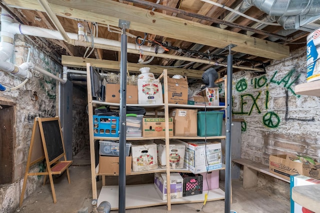 view of storage room