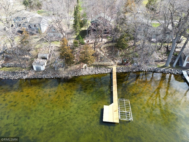 view of dock area