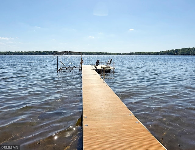 8947 Ingram Ave NW, Annandale, MN 55302 - dock area with a water view and boat lift