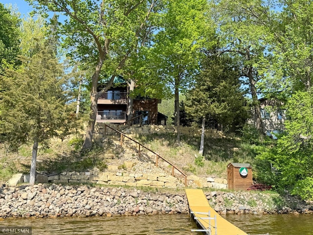 8947 Ingram Ave NW, Annandale, MN 55302 - dock area featuring a water view and stairway