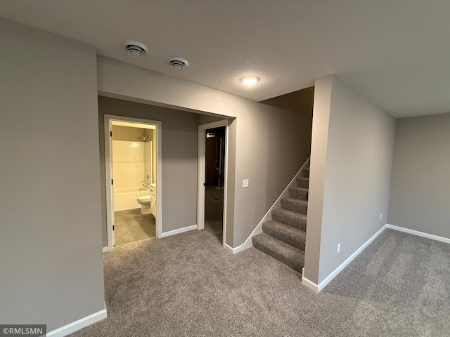 interior space featuring carpet flooring