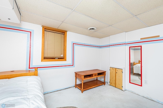 interior space featuring a paneled ceiling