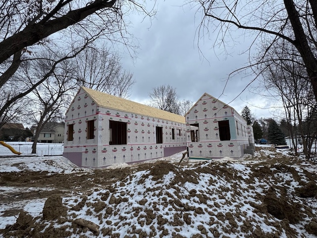 view of unfinished property