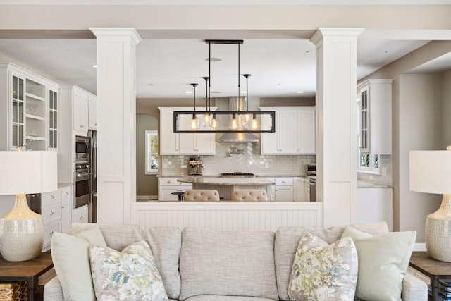 21360 Christmas Ln, Shorewood, MN 55331 - living room with ornate columns