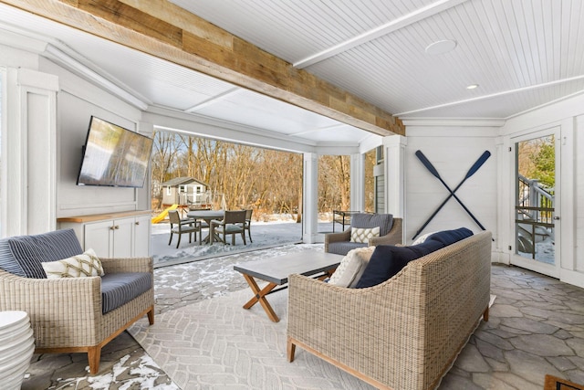 21360 Christmas Ln, Shorewood, MN 55331 - view of patio / terrace featuring outdoor dining area