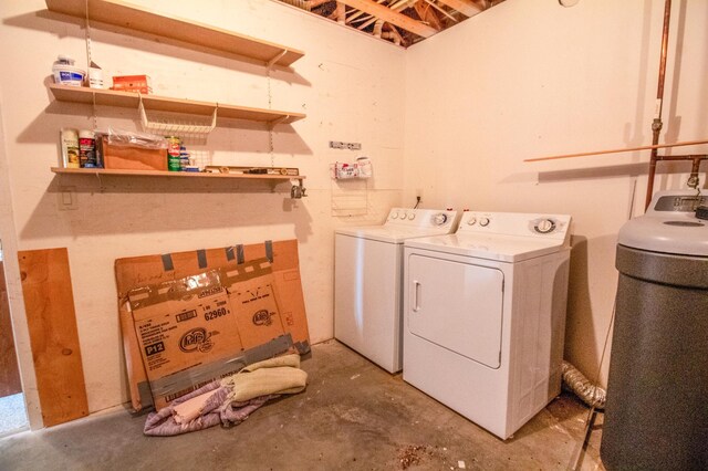 laundry area with washer and clothes dryer