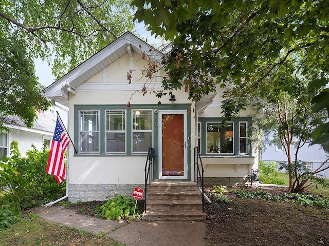 view of bungalow-style home