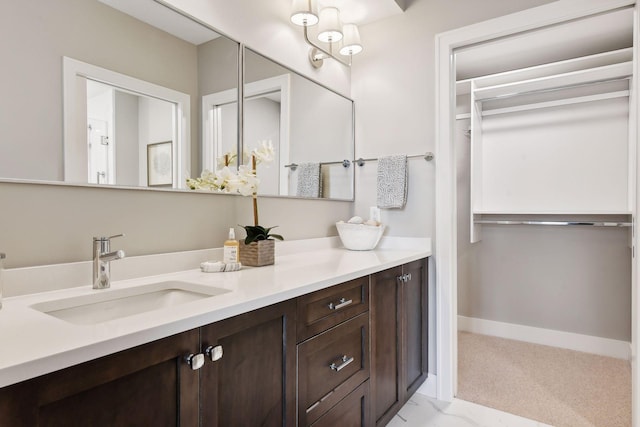 bathroom with vanity