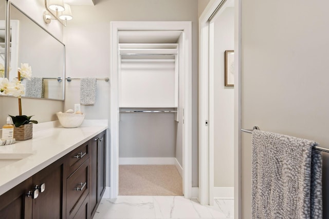 bathroom featuring vanity