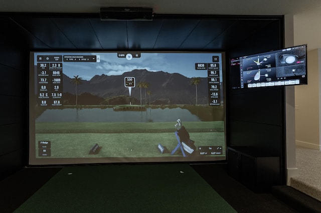 details with golf simulator