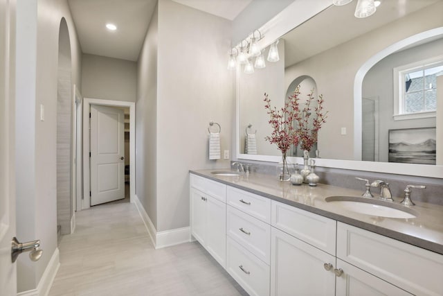 bathroom with vanity