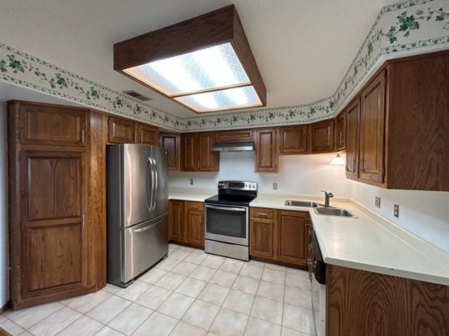 kitchen with stainless steel appliances and sink