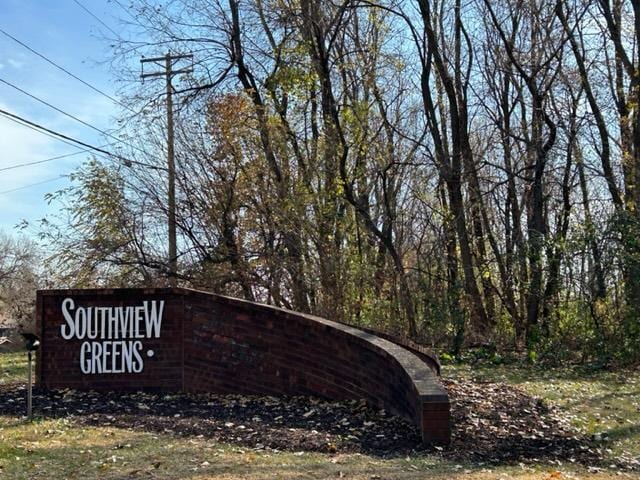 view of community sign