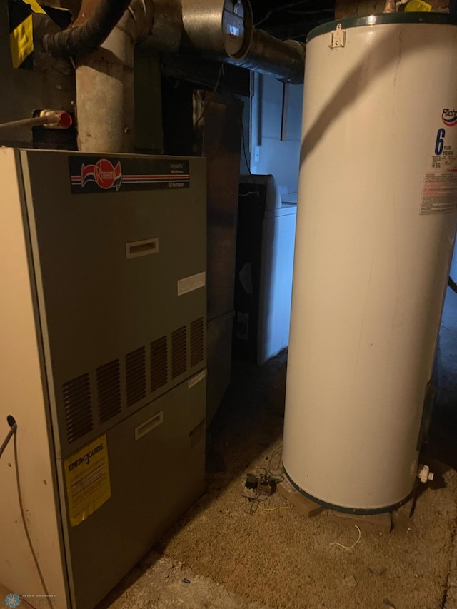 utilities featuring gas water heater