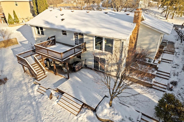 view of snowy aerial view