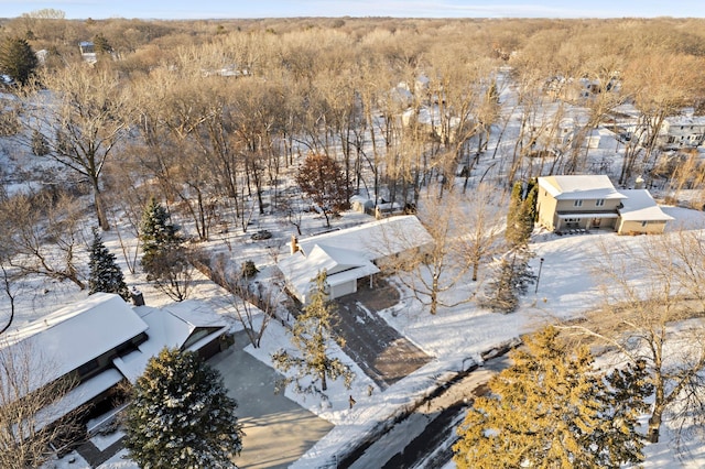 view of snowy aerial view