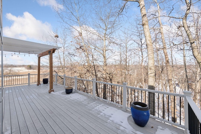 view of wooden terrace