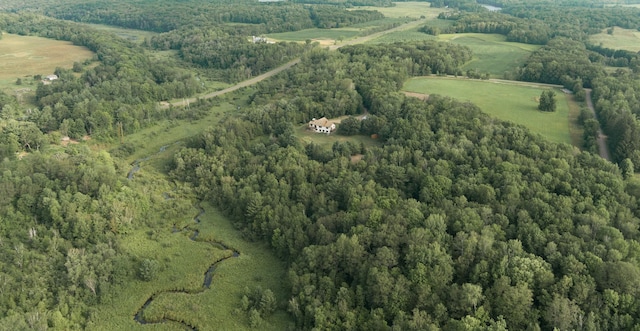 drone / aerial view featuring a rural view