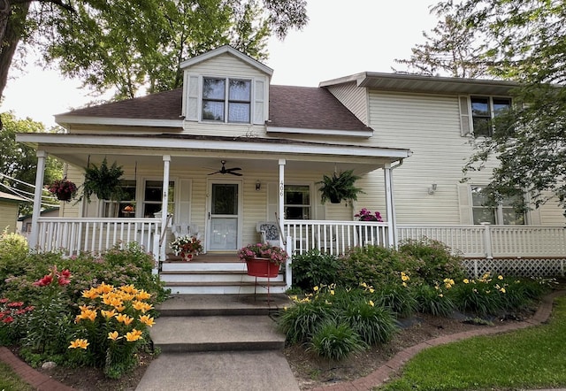 view of front of home with a porch