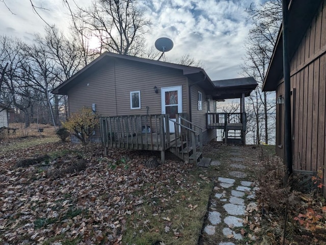 view of rear view of property