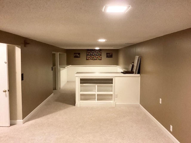 interior space featuring a textured ceiling