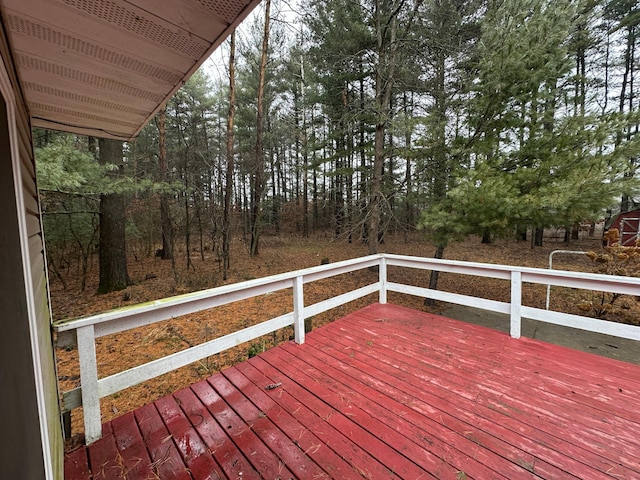 view of wooden terrace