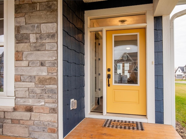 view of doorway to property