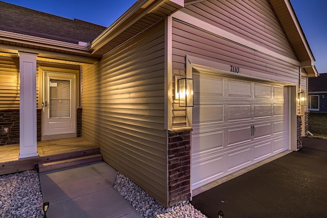 view of home's exterior featuring a garage