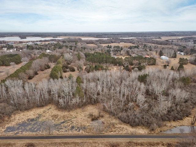 birds eye view of property featuring a rural view