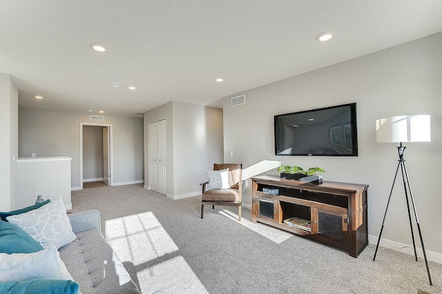 view of carpeted living room