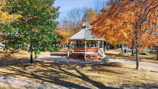 view of home's community featuring a gazebo