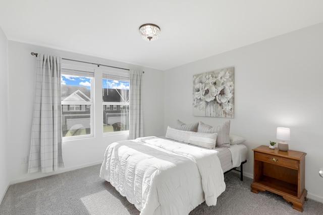 bedroom with carpet flooring