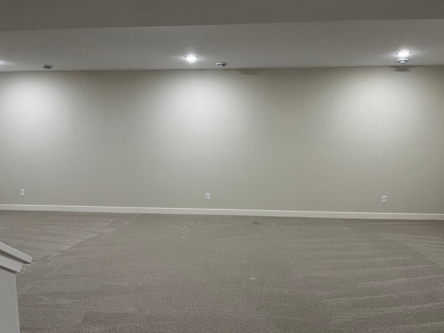 unfurnished room with carpet floors