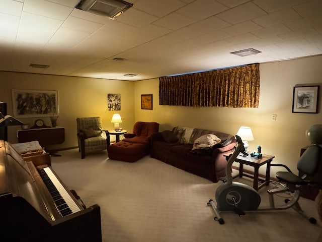 view of carpeted living room