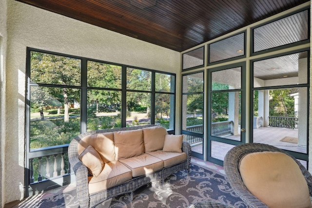 view of sunroom