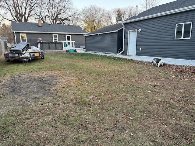 1630 3rd St N, Fargo, ND 58102 - view of green lawn with a deck