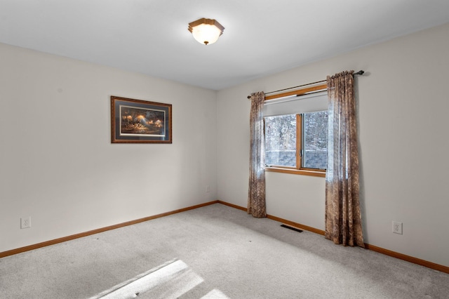 view of carpeted empty room