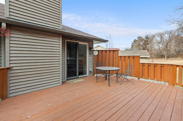 view of wooden deck