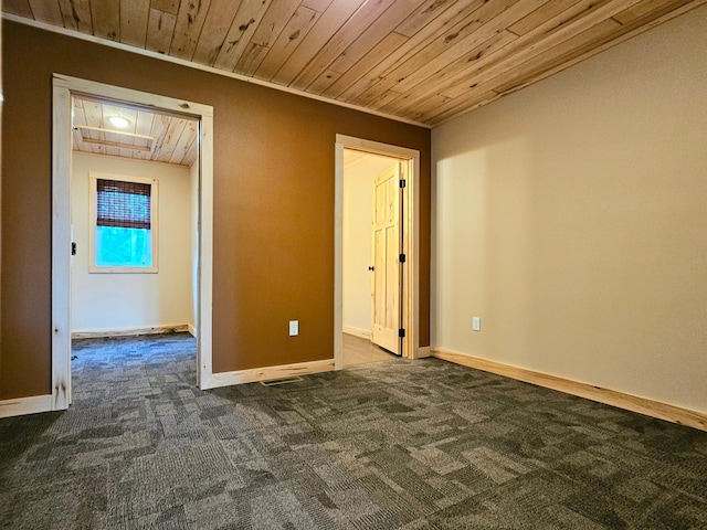 44811 County Highway 14, Perham, MN 56573 - carpeted spare room featuring wood ceiling and ornamental molding